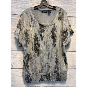 Essentials by ABS Flowy Gold and Silver Shirt